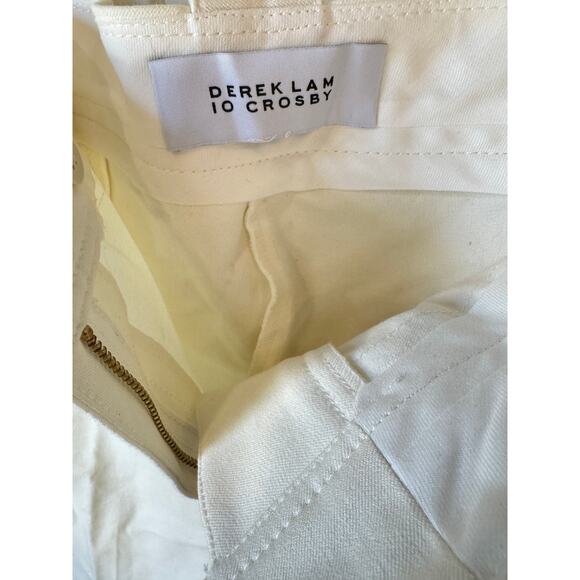 DEREK LAM 10 CROSBY Robertson Flare Trousers White Womens Pants EUC $385 MSRP - Picture 3 of 10